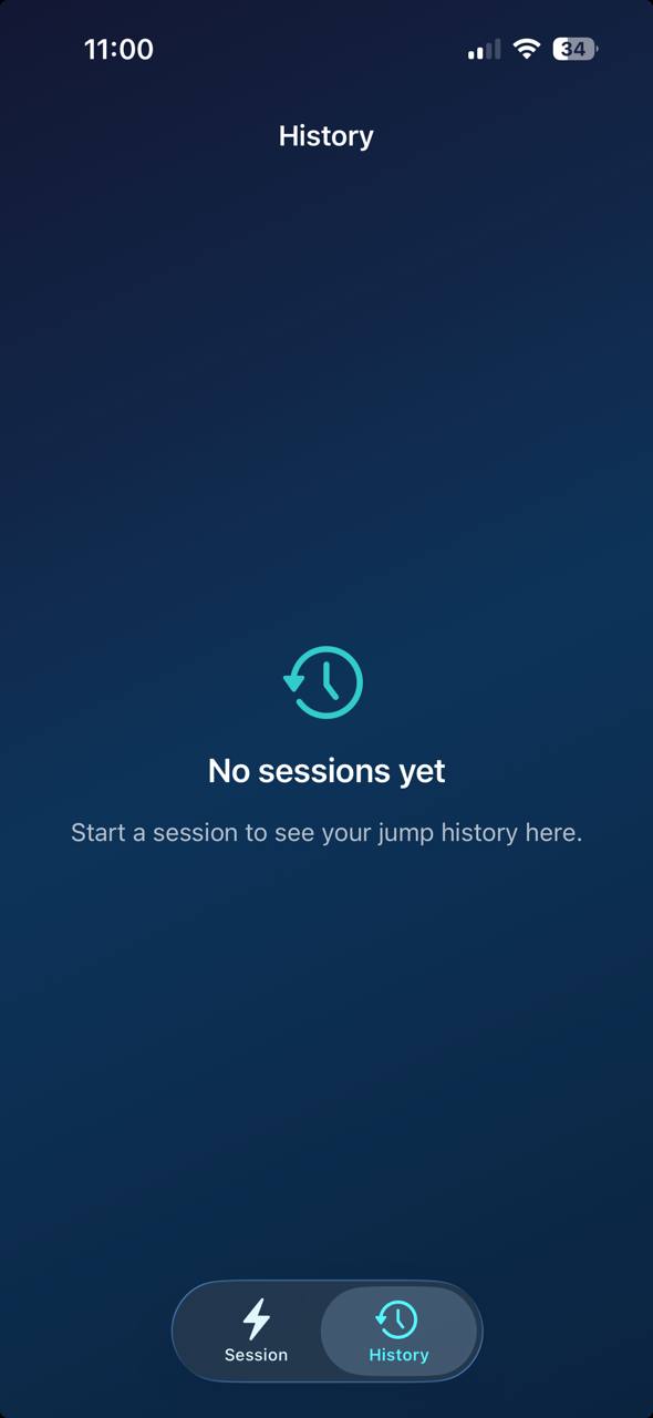 JumpZap history screen